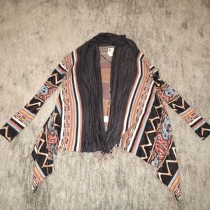 Tribal print cardigan